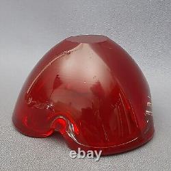 Murano Glass Ashtray Red Wavy Design Vintage Collection 70s