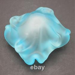 Murano Glass Bowl Vintage Mid Century Satinato Frosted Italian Art Appraised