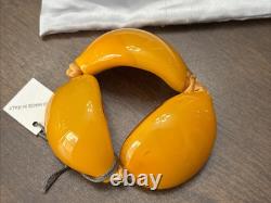Murano Glass Bracelet Orange Handmade Blown Glass Antares Venezia Tag Vtg Italy
