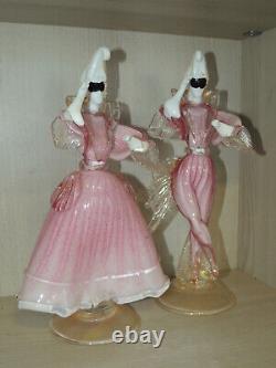 Murano Glass Carnival Dancers, Vintage figurines