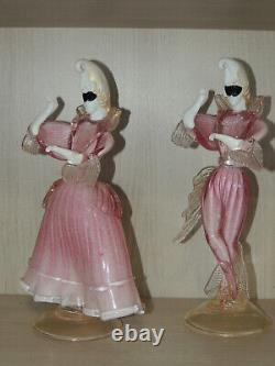 Murano Glass Carnival Dancers, Vintage figurines