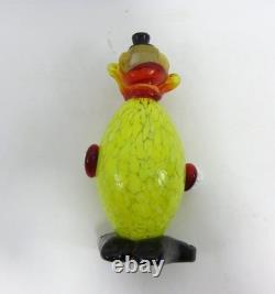 Murano Glass Clown Figurine Handcrafted Italian Art 7 Tall Vintage Italy