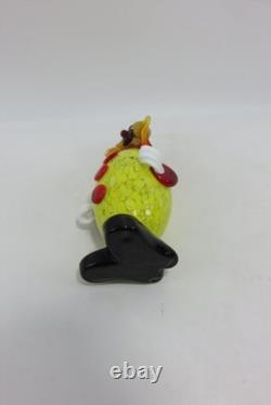 Murano Glass Clown Figurine Handcrafted Italian Art 7 Tall Vintage Italy