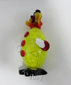 Murano Glass Clown Figurine Handcrafted Italian Art 7 Tall Vintage Italy