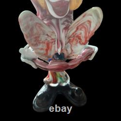 Murano Glass Clown Figurine Multicolour Handcrafted Art Piece 7.5 Vintage Italy