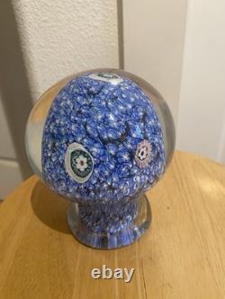 Murano Glass Fratelli Toso Vintage Millefiori Doorknob Pedestal Paperweight Lrge