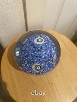 Murano Glass Fratelli Toso Vintage Millefiori Doorknob Pedestal Paperweight Lrge