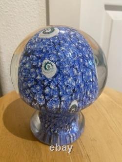 Murano Glass Fratelli Toso Vintage Millefiori Doorknob Pedestal Paperweight Lrge