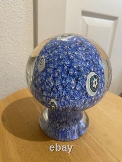 Murano Glass Fratelli Toso Vintage Millefiori Doorknob Pedestal Paperweight Lrge