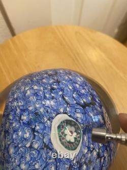 Murano Glass Fratelli Toso Vintage Millefiori Doorknob Pedestal Paperweight Lrge