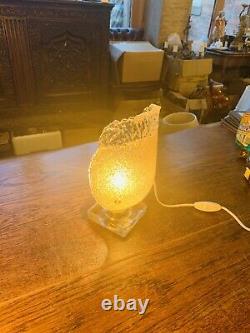 Murano Glass Gold Leaf Table Lamp, Vintage Murano Handmade Glass