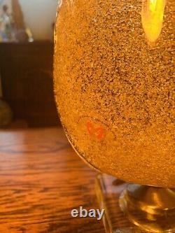 Murano Glass Gold Leaf Table Lamp, Vintage Murano Handmade Glass