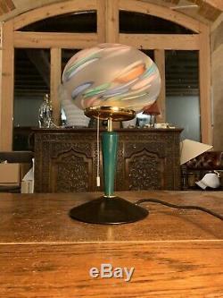 Murano Glass Italiana Luce Vintage Italian Table Lamp, MCM, Retro Design