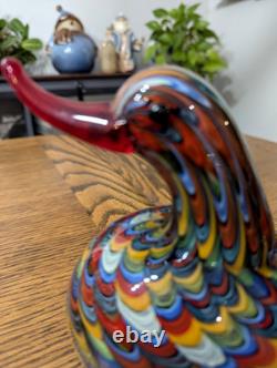 Murano Glass Large Duck Figurine Vintage 10 Spectacular