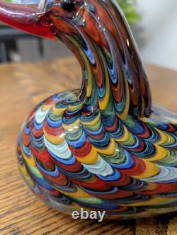 Murano Glass Large Duck Figurine Vintage 10 Spectacular