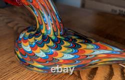 Murano Glass Large Duck Figurine Vintage 10 Spectacular