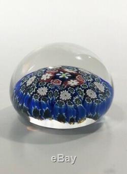Murano Glass Paperweight Lot Of 4 Vintage Millefiori Turquoise Red Art Deco