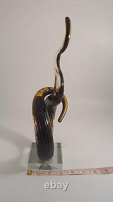 Murano Glass Signed Sculpture Twisted Abstract 12 With Sticker Original Italy