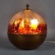 Murano Glass Sphere Table Lamp Mazzega Design Brass Vintage 1970