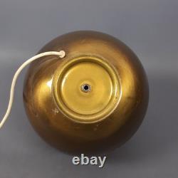 Murano Glass Sphere Table Lamp Mazzega Design Brass Vintage 1970