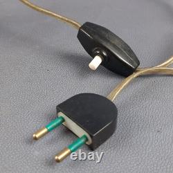 Murano Glass Sphere Table Lamp Vintage Brass Base Striped Design 1960s