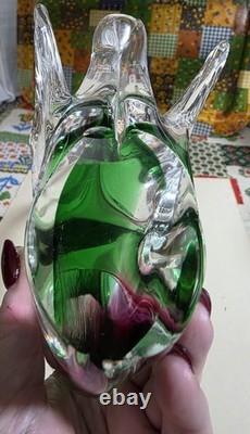 Murano Glass Swan Hand-Blown Glass 11 Italy MCM Vintage Art Decor Collectible