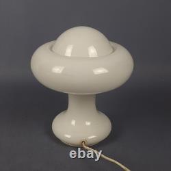Murano Glass Table Lamp White UFO Space Age Design Vintage 70s