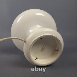 Murano Glass Table Lamp White UFO Space Age Design Vintage 70s