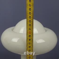 Murano Glass Table Lamp White UFO Space Age Design Vintage 70s