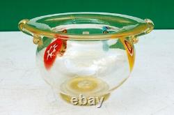 Murano Glass Vase Bowl Serenella Italy Venetian Vintage w label