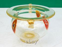 Murano Glass Vase Bowl Serenella Italy Venetian Vintage w label