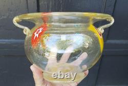 Murano Glass Vase Bowl Serenella Italy Venetian Vintage w label