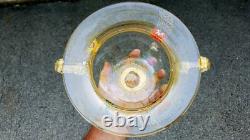 Murano Glass Vase Bowl Serenella Italy Venetian Vintage w label