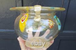 Murano Glass Vase Bowl Serenella Italy Venetian Vintage w label
