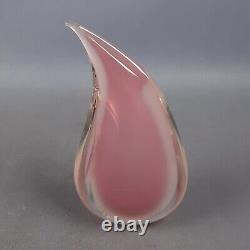 Murano Glass Vase Flavio Poli Design Pink Sommerso Vintage 70s