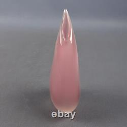 Murano Glass Vase Flavio Poli Design Pink Sommerso Vintage 70s