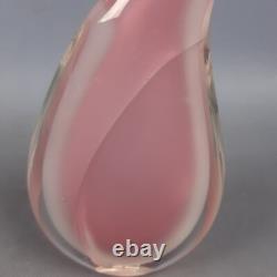 Murano Glass Vase Flavio Poli Design Pink Sommerso Vintage 70s