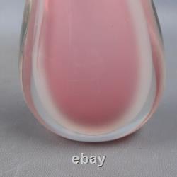 Murano Glass Vase Flavio Poli Design Pink Sommerso Vintage 70s