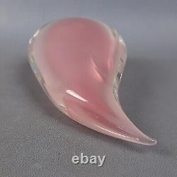 Murano Glass Vase Flavio Poli Design Pink Sommerso Vintage 70s