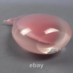 Murano Glass Vase Flavio Poli Design Pink Sommerso Vintage 70s