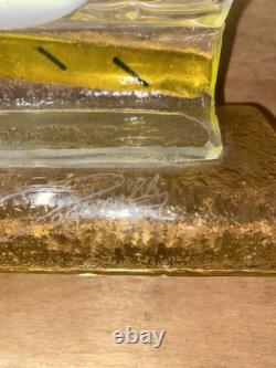 Murano Glass Vase Sculpture Vintage, Etched, Signed