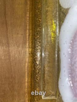 Murano Glass Vase Sculpture Vintage, Etched, Signed