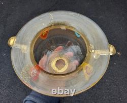 Murano Glass Vase Urn w Handles SERENELLA Italy Venetian Vintage w label