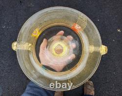 Murano Glass Vase Urn w Handles SERENELLA Italy Venetian Vintage w label