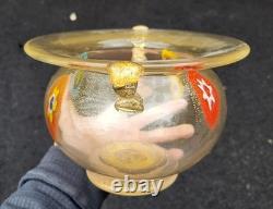 Murano Glass Vase Urn w Handles SERENELLA Italy Venetian Vintage w label