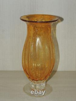 Murano Glass Vase amazing Vintage Amber Vase, 1950-60