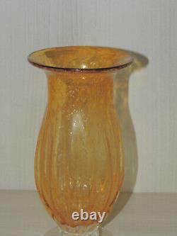 Murano Glass Vase amazing Vintage Amber Vase, 1950-60