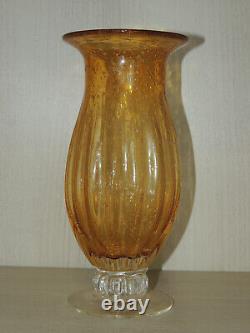 Murano Glass Vase amazing Vintage Amber Vase, 1950-60