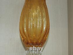 Murano Glass Vase amazing Vintage Amber Vase, 1950-60