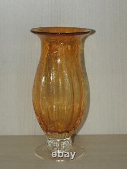 Murano Glass Vase amazing Vintage Amber Vase, 1950-60